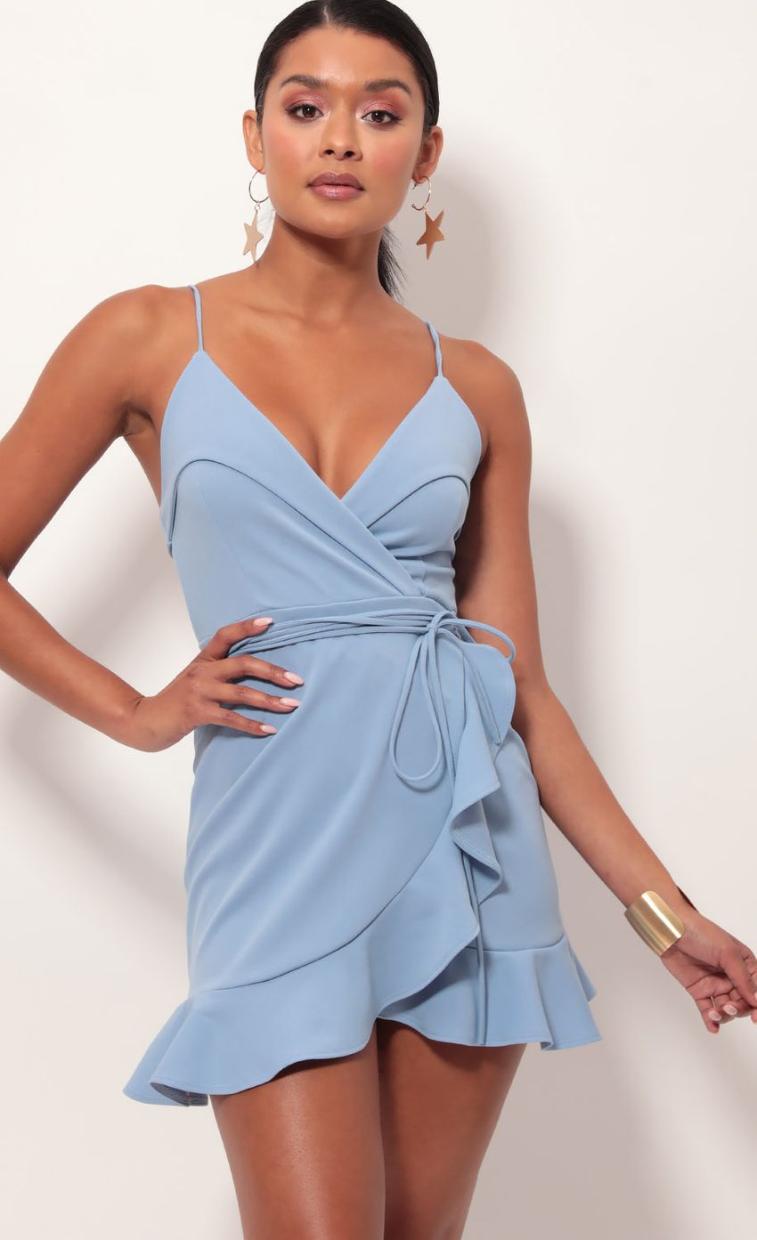 Picture Carisa Ruffle Dress in Pastel Blue. Source: https://media.lucyinthesky.com/data/May19_2/850xAUTO/781A1539.JPG