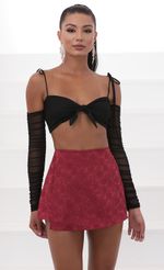 Picture Elise Jacquard Skort in Red. Source: https://media.lucyinthesky.com/data/May20_2/150xAUTO/781A2765.JPG