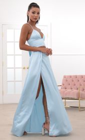 Picture thumb Madeline Satin Maxi Set in Baby Blue. Source: https://media.lucyinthesky.com/data/May20_2/170xAUTO/781A1326.JPG