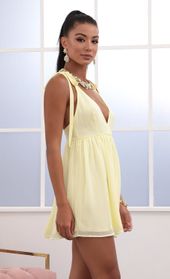 Picture thumb Veronica Ties A-line Dress in Yellow. Source: https://media.lucyinthesky.com/data/May20_2/170xAUTO/781A5262.JPG