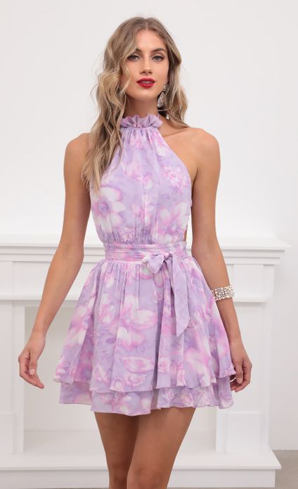 halter dress floral