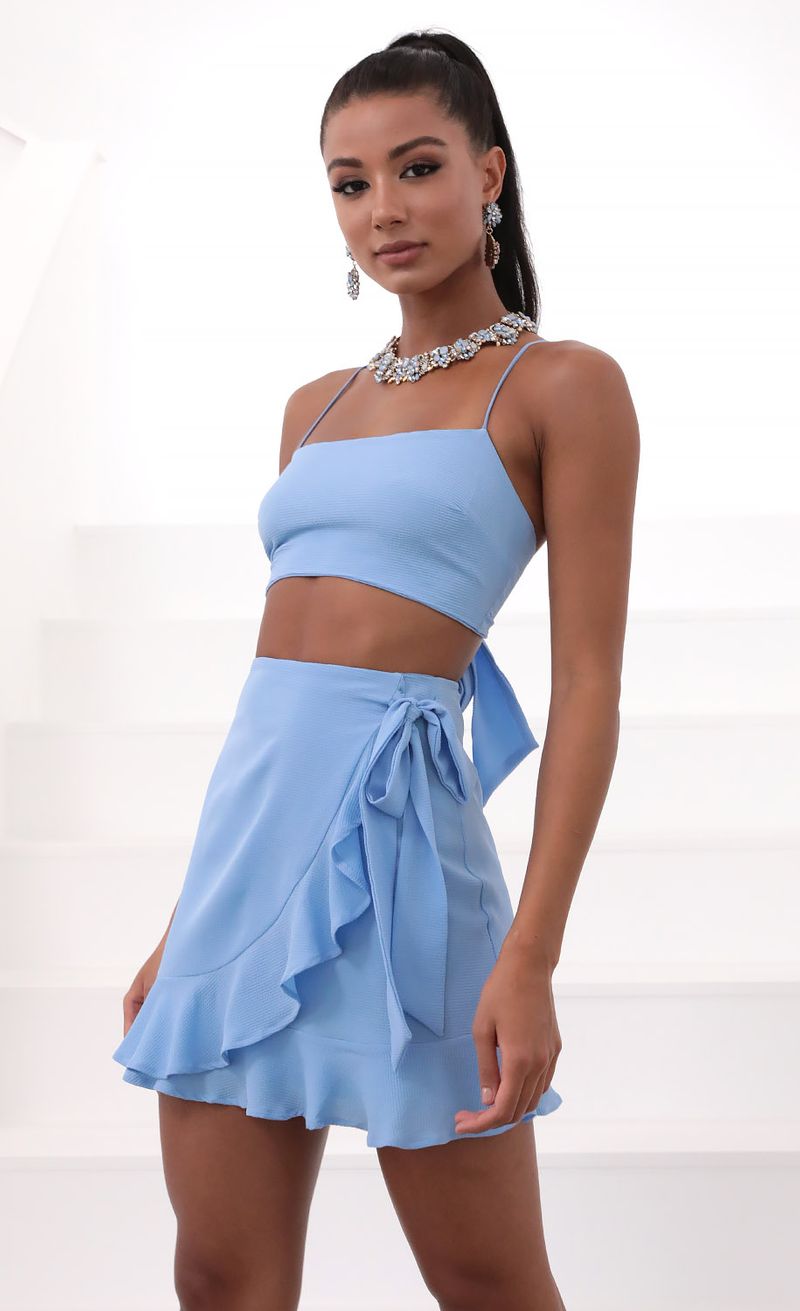 Picture Kalani Ruffle Tie Set In Blue. Source: https://media.lucyinthesky.com/data/May20_2/800xAUTO/781A7668.JPG