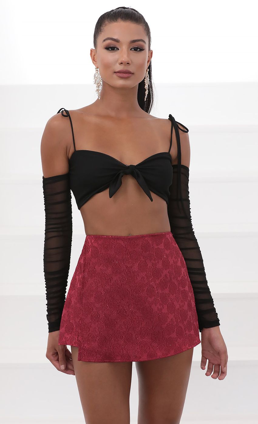 Picture Elise Jacquard Skort in Red. Source: https://media.lucyinthesky.com/data/May20_2/850xAUTO/781A2765.JPG