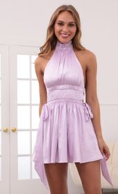 Picture thumb Berenice Halter Dress in Lavender Jacquard Leopard Print. Source: https://media.lucyinthesky.com/data/May21_1/170xAUTO/1V9A1939.JPG
