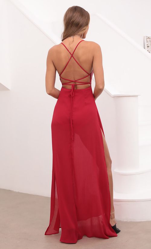 Picture Kaylen Sequin Maxi Dress in Red. Source: https://media.lucyinthesky.com/data/May21_1/500xAUTO/1V9A0601.JPG