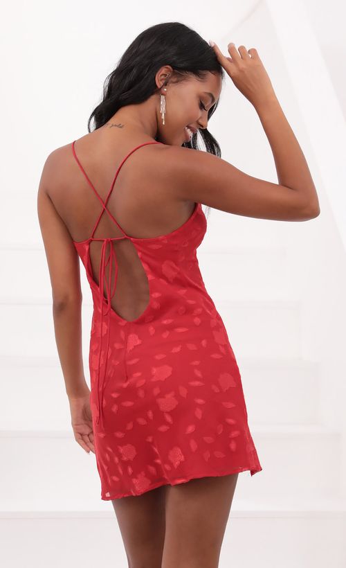 Picture Willow Slit Cowl Dress in Floral Red. Source: https://media.lucyinthesky.com/data/May21_1/500xAUTO/1V9A1892.JPG