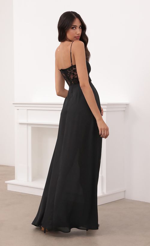 Picture Janice Cutout Maxi Dress in Black Lace. Source: https://media.lucyinthesky.com/data/May21_1/500xAUTO/1V9A4045.JPG