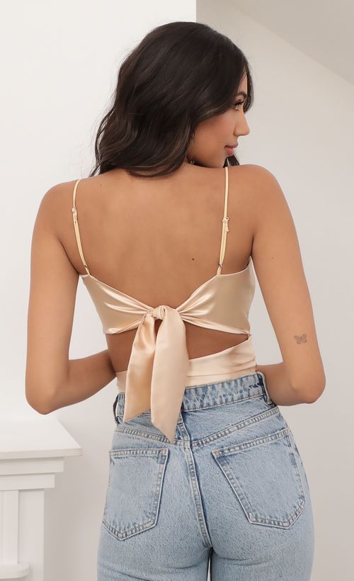 Picture Leia Top in Champagne Satin. Source: https://media.lucyinthesky.com/data/May21_1/500xAUTO/AT2A3123.JPG
