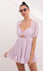 Picture Samantha Keyhole Cutout Dress in Lavender. Source: https://media.lucyinthesky.com/data/May21_2/150xAUTO/1V9A1621.JPG