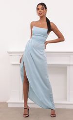 Picture Ciara Satin Luxe Maxi in Dusty Blue. Source: https://media.lucyinthesky.com/data/May21_2/150xAUTO/1V9A4331.JPG