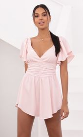 Picture thumb Alexia Flutter Sleeved Dress in Baby Pink. Source: https://media.lucyinthesky.com/data/May21_2/170xAUTO/1V9A3546.JPG