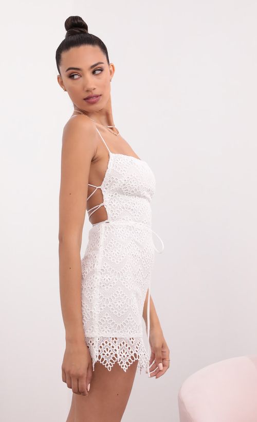 Picture Catherine Guipure Lace Dress in White. Source: https://media.lucyinthesky.com/data/May21_2/500xAUTO/1V9A1788.JPG
