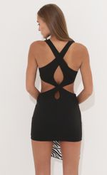 Picture Rue Bodycon Cutout Dress in Multi Swirl. Source: https://media.lucyinthesky.com/data/May22_1/150xAUTO/1V9A2381.JPG