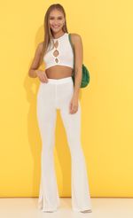 Picture Jeanette Marble Cutout Two Piece Pant Set in Green. Source: https://media.lucyinthesky.com/data/May22_1/150xAUTO/1V9A7110.JPG
