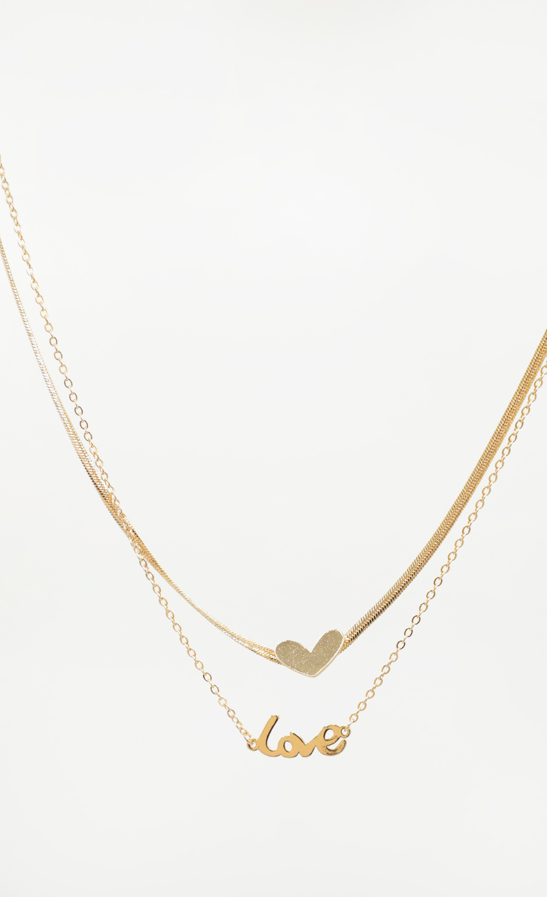 Love Me Love Me Not Necklace in Gold