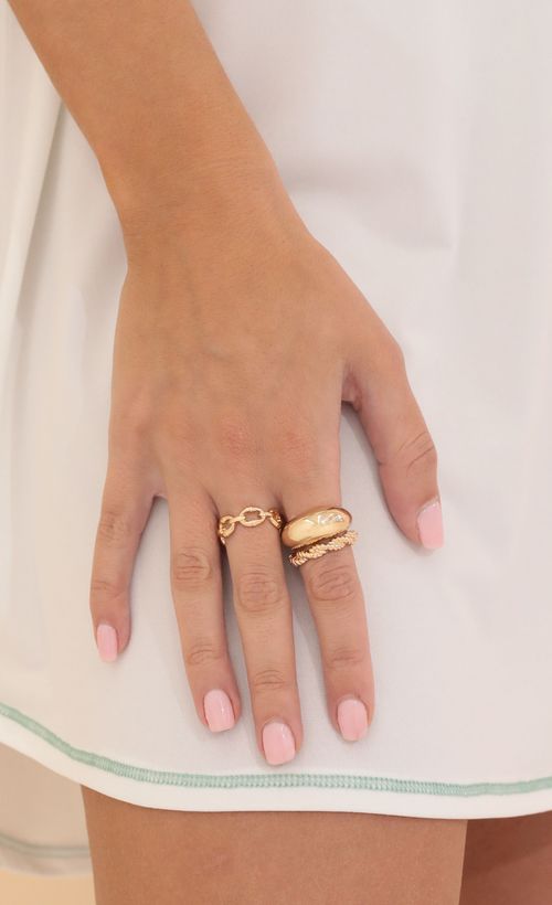 Picture Keep On Dancing Ring Set in Gold. Source: https://media.lucyinthesky.com/data/May22_1/500xAUTO/1V9A0480.JPG