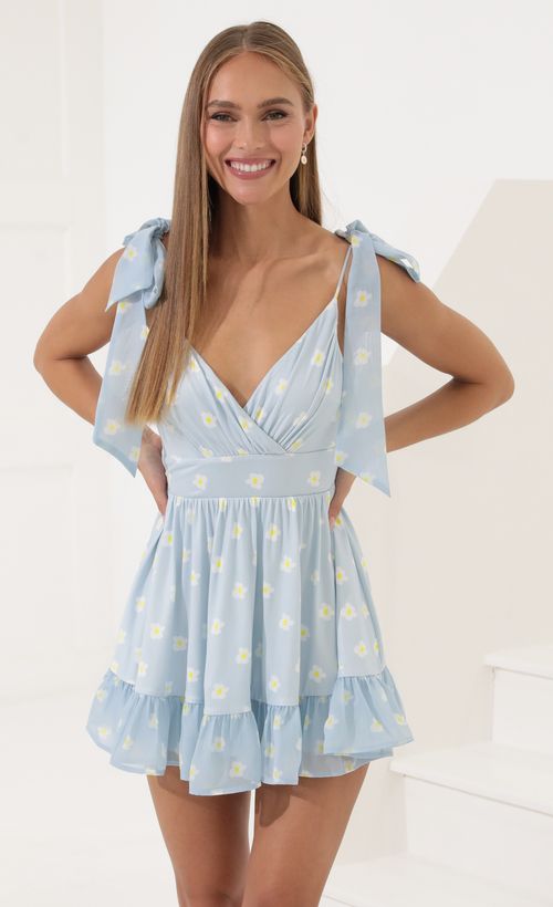 Picture Azarliah Babydoll Dress in Blue Daisy. Source: https://media.lucyinthesky.com/data/May22_1/500xAUTO/1V9A9002.JPG