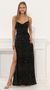 Picture Lissy Velvet Sequin Maxi Dress in Black. Source: https://media.lucyinthesky.com/data/May22_1/50x90/1V9A3852.JPG