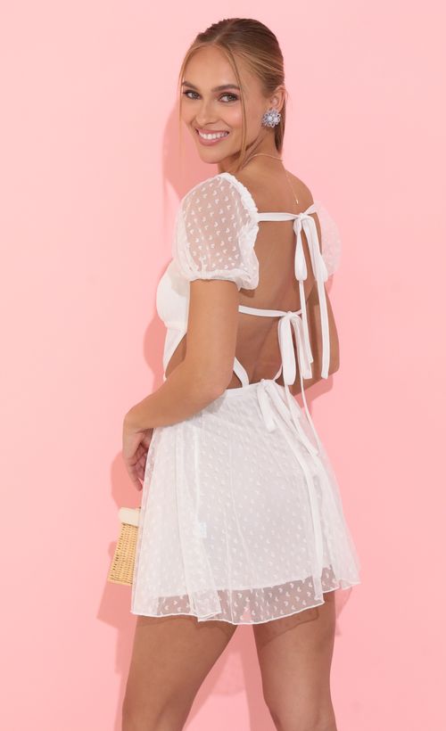 Picture Aura Fit and Flare Dress in White Hearts. Source: https://media.lucyinthesky.com/data/May22_2/500xAUTO/1V9A0320.JPG