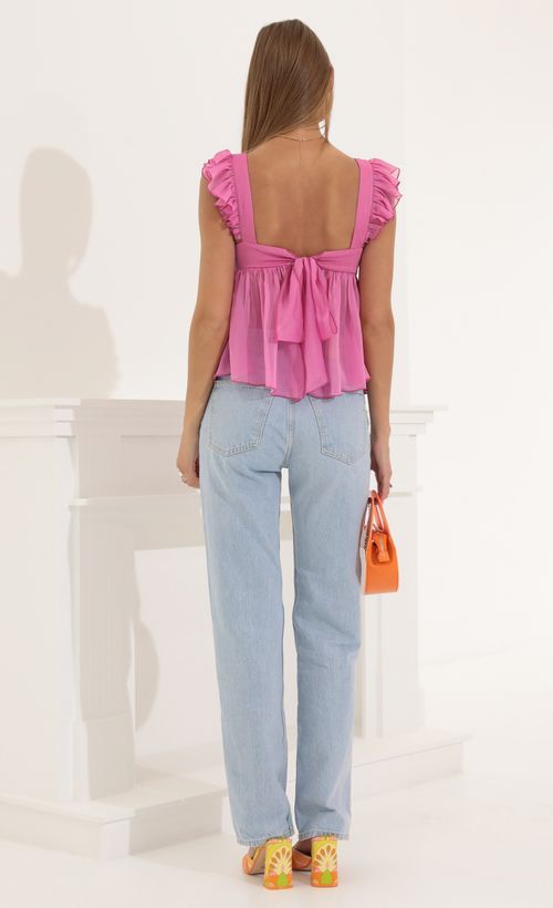 Picture Klaudine Baby Doll Top in Pink. Source: https://media.lucyinthesky.com/data/May22_2/500xAUTO/1V9A1092.JPG