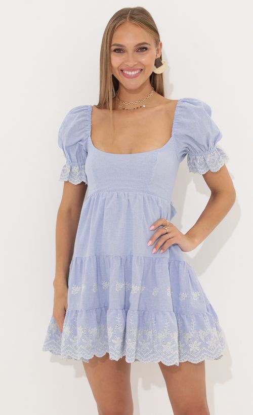 Picture Susie Floral Cotton Baby Doll Dress in Blue. Source: https://media.lucyinthesky.com/data/May22_2/500xAUTO/1V9A6151.JPG