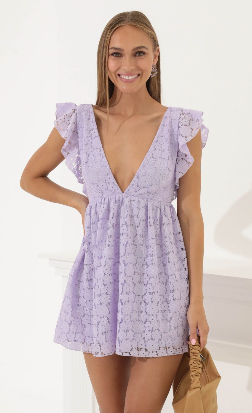 Picture Flor Embroidered Baby Doll Dress in Purple. Source: https://media.lucyinthesky.com/data/May22_2/850xAUTO/1V9A2092.JPG