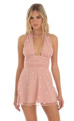 Picture Waverly Sequin Halter Dress in Pink. Source: https://media.lucyinthesky.com/data/May23/150xAUTO/478fd897-f2c5-4b83-9780-c0618eba2e20.jpg
