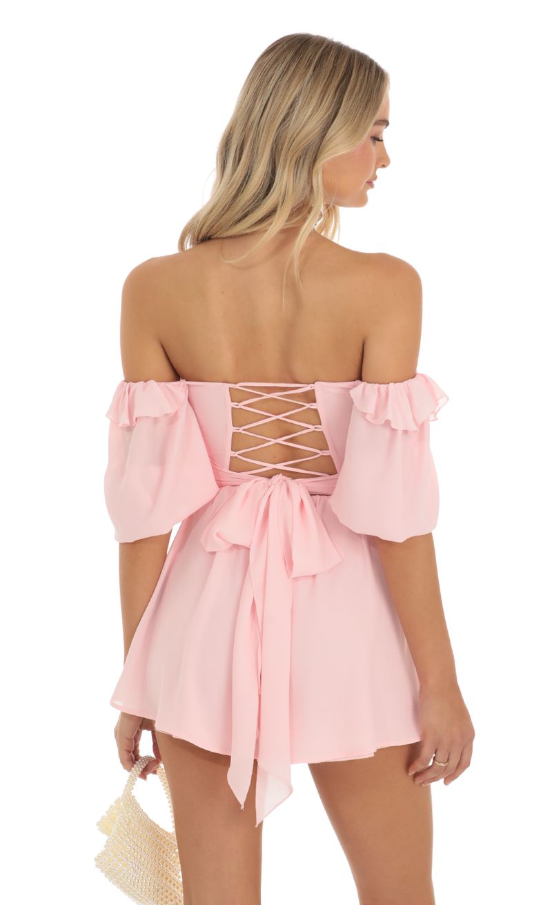 Pink off the outlet shoulder romper