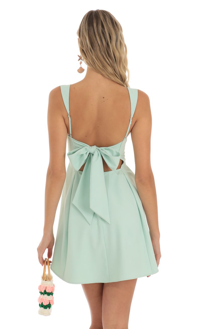 Mint green fit and flare clearance dress