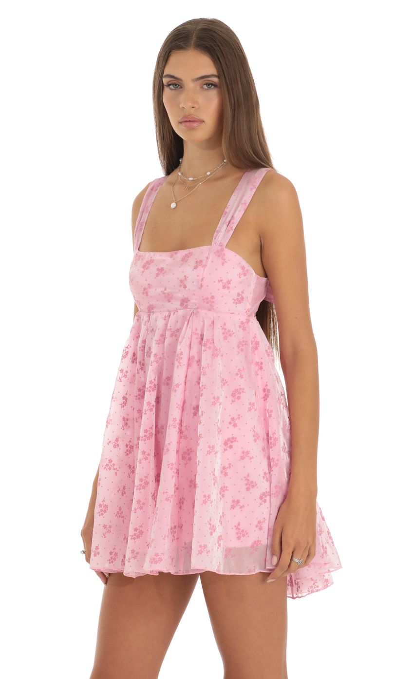 Picture Jennifer Floral Baby Doll Dress in Pink. Source: https://media.lucyinthesky.com/data/May23/850xAUTO/02caa532-5b23-4fd2-b163-bbd6ca88eb3d.jpg