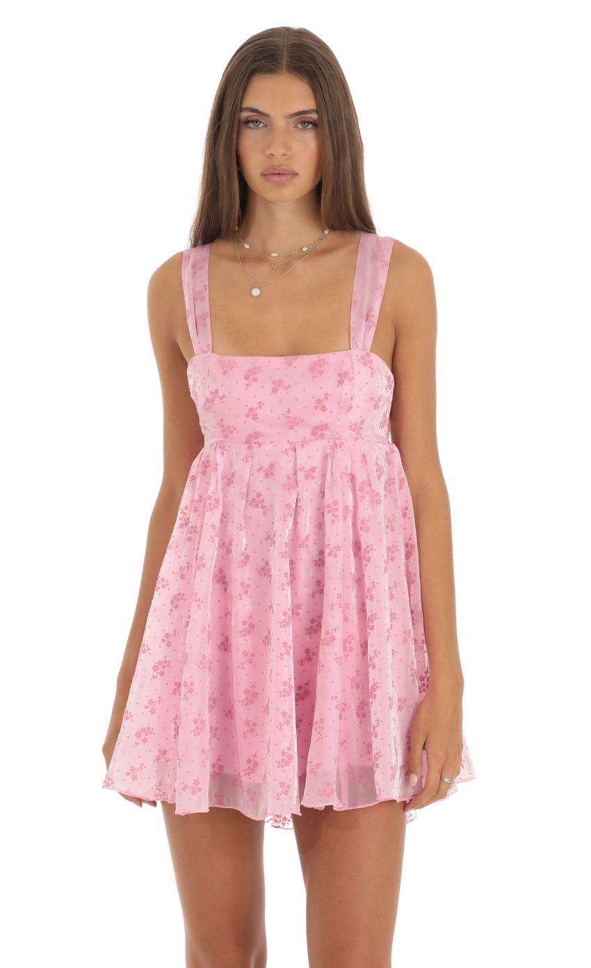 Picture Jennifer Floral Baby Doll Dress in Pink. Source: https://media.lucyinthesky.com/data/May23/850xAUTO/1d2c454f-8cbf-42d8-b6df-e93c9c627b22.jpg