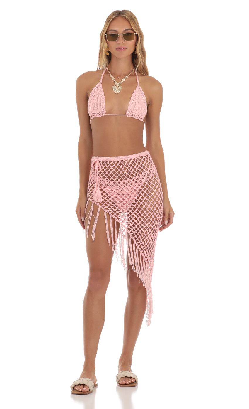 Picture Anza Crochet Three Piece Set in Pink. Source: https://media.lucyinthesky.com/data/May23/850xAUTO/4cde97a9-9214-452b-a94d-98913566d9cf.jpg