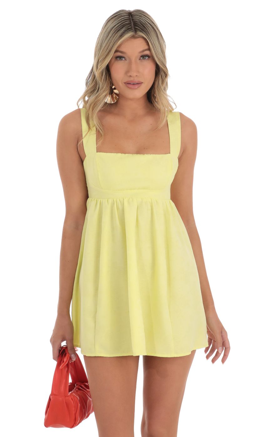 Picture Ivette Floral Jacquard Fit and Flare Dress in Yellow. Source: https://media.lucyinthesky.com/data/May23/850xAUTO/656885b0-83e3-4eea-b2f8-aaa145931ab3.jpg