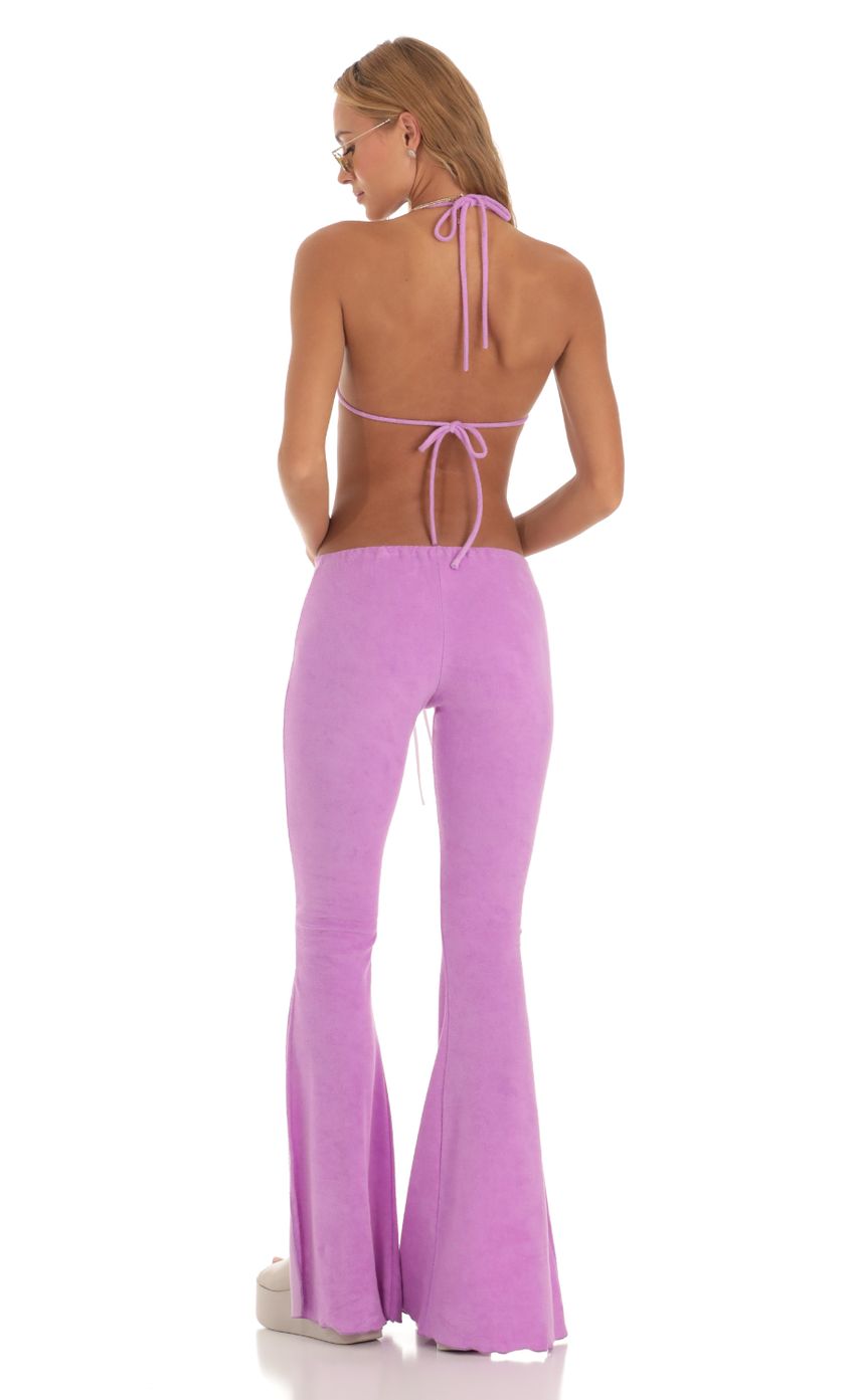 Picture Siesta Floral Two Piece Pant Set in Purple. Source: https://media.lucyinthesky.com/data/May23/850xAUTO/933238be-d6cf-4312-818c-948bdc12c237.jpg