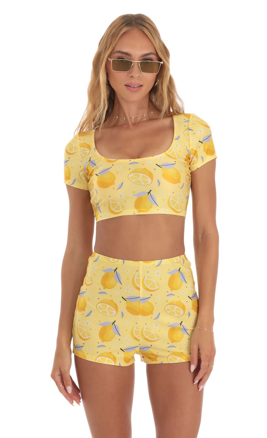 Picture Zell Lemon Two Piece Short Set in Yellow. Source: https://media.lucyinthesky.com/data/May23/850xAUTO/a94ce53c-12d1-4dae-b189-766905b8775c.jpg