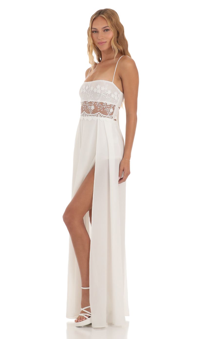 Picture Kingsley Lace Sequin Maxi Dress in White. Source: https://media.lucyinthesky.com/data/May23/850xAUTO/d8d7fa14-c2cd-4743-8bc5-12985bb4e615.jpg