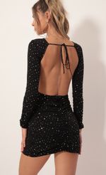 Picture Josie Twinkling Open Back Dress in Black. Source: https://media.lucyinthesky.com/data/Nov19_2/150xAUTO/781A8039.JPG