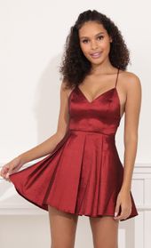 Picture thumb Janine Fit and Flare Dress in Burgundy. Source: https://media.lucyinthesky.com/data/Nov21_1/170xAUTO/1V9A25201.JPG