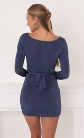 Picture thumb Astrid Bodycon Long Sleeve Dress in Navy Blue. Source: https://media.lucyinthesky.com/data/Nov21_1/170xAUTO/1V9A5894.JPG