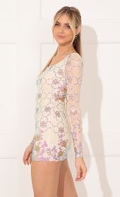 Picture thumb Severina Long Sleeve Bodycon Dress in Nude and Multicolor Sequin. Source: https://media.lucyinthesky.com/data/Nov21_1/170xAUTO/1V9A7710.JPG