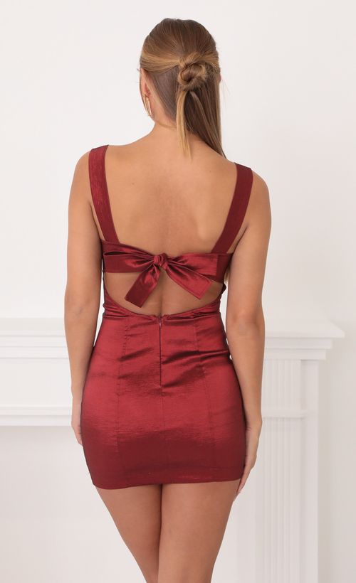 Picture Reese Jacquard Dress in Burgundy. Source: https://media.lucyinthesky.com/data/Nov21_1/500xAUTO/1V9A0331.JPG