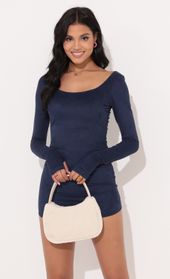 Picture thumb Severina Long Sleeve Bodycon Dress in Blue Suede. Source: https://media.lucyinthesky.com/data/Nov21_2/170xAUTO/1V9A4930.JPG