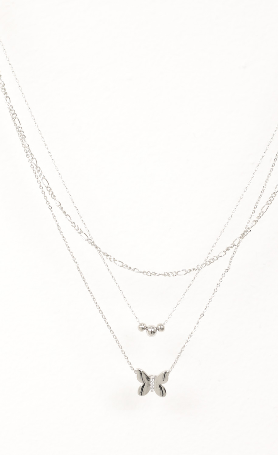 She's A Diva Butterfly Necklace in Silver