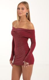 Picture thumb Emelia Metallic Knit Off The Shoulder Dress in Red. Source: https://media.lucyinthesky.com/data/Nov22/170xAUTO/1323919d-4ae5-4771-ad6e-c92a929fa7c7.jpg