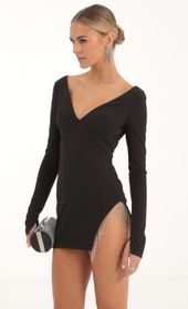 Picture thumb Rona Crepe Rhinestone Slit Dress in Black. Source: https://media.lucyinthesky.com/data/Nov22/170xAUTO/2f618b53-8228-49fa-aff0-6e208f405452.jpg