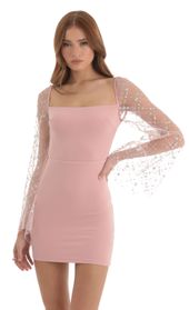 Picture thumb Korra Sequin Flare Sleeve Dress in Pink. Source: https://media.lucyinthesky.com/data/Nov22/170xAUTO/46882380-0029-4cb1-b11d-1564be682698.jpg