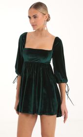 Picture thumb Afia Velvet Baby Doll Dress in Green. Source: https://media.lucyinthesky.com/data/Nov22/170xAUTO/4865e613-0957-4c1b-8170-1486bf0e68f6.jpg