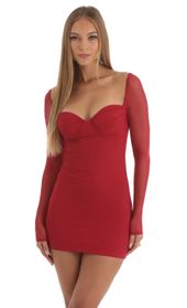 Picture thumb Lilian Long Sleeve Bodycon Dress in Red. Source: https://media.lucyinthesky.com/data/Nov22/170xAUTO/70d8aa8a-5f7c-40e7-b766-b4615828902a.jpg
