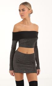 Picture thumb Sama Metallic Knit Two Piece Skirt Set in Black Multi. Source: https://media.lucyinthesky.com/data/Nov22/170xAUTO/7b8fb7c5-62ad-4497-be96-dcf986ede914.jpg