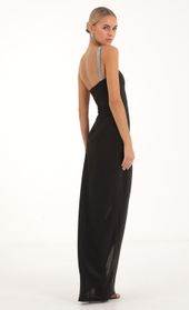 Picture thumb Rara Knit Rhinestone One Shoulder Maxi Dress in Black. Source: https://media.lucyinthesky.com/data/Nov22/170xAUTO/8304080f-cb6f-4751-a101-b5a99dcf5216.jpg